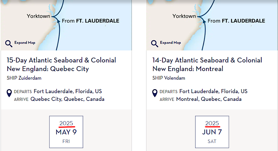 Holland America Line planned cruise ship stops at Yorktown in 2025, but cancelled them in response to local opposition