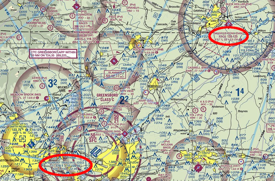 Danville lost its scheduled passenger service to Greensboro's airport, less than 50 miles away