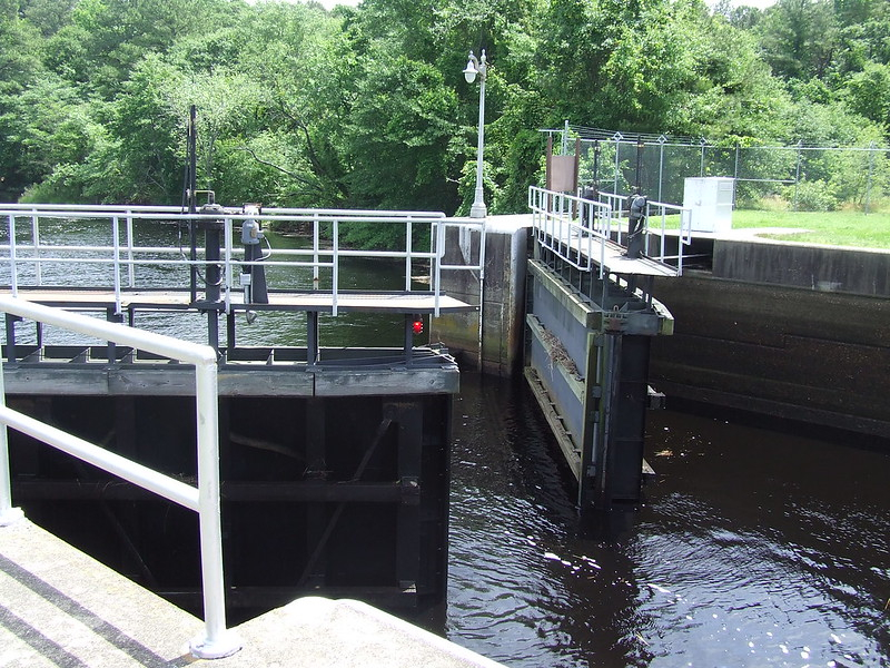 the Deep Creek Lock is at the northern end of the Dismal Swamp Canal