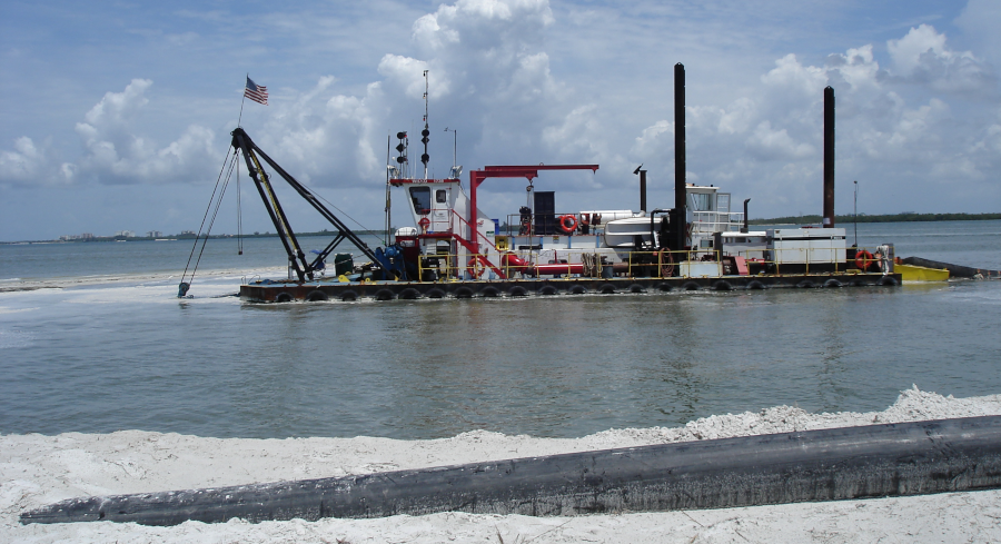 cutter-head dredge Wilko was used to maintenance dredge the Lynnhaven Inlet channel after Superstorm Sandy in 2012