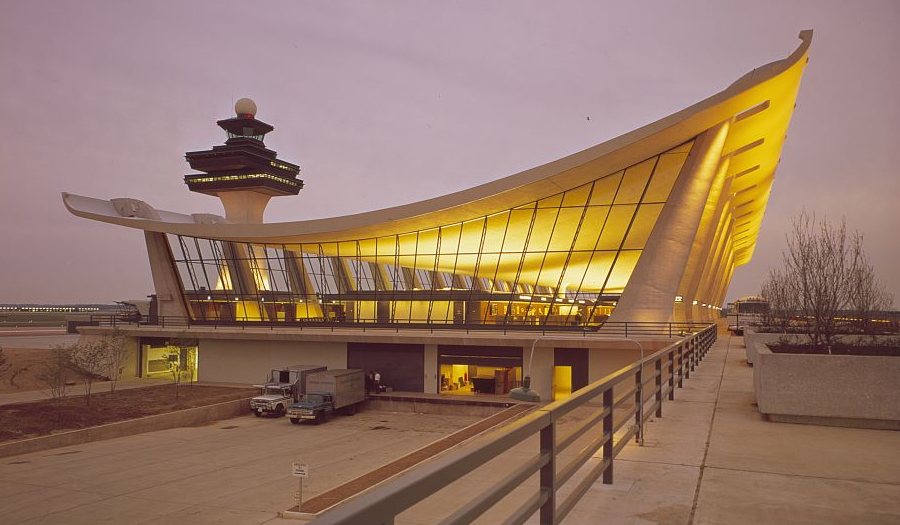 the original terminal at Dulles International Airport (IAD), before expansion in 1998-2000