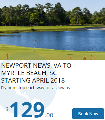 Elite Airways proposed to start flights in 2018 to Myrtle Beach, rather than Long Island/New Jersey as planned in 2017, but failed to start any flights