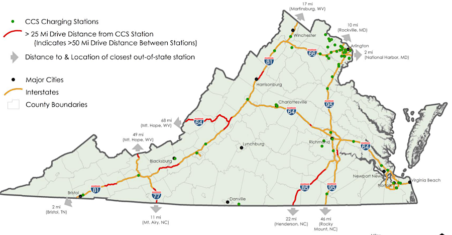 a 2021 study revealed that availability of Combined Charging System (CCS) stations would limit travel even on interstates