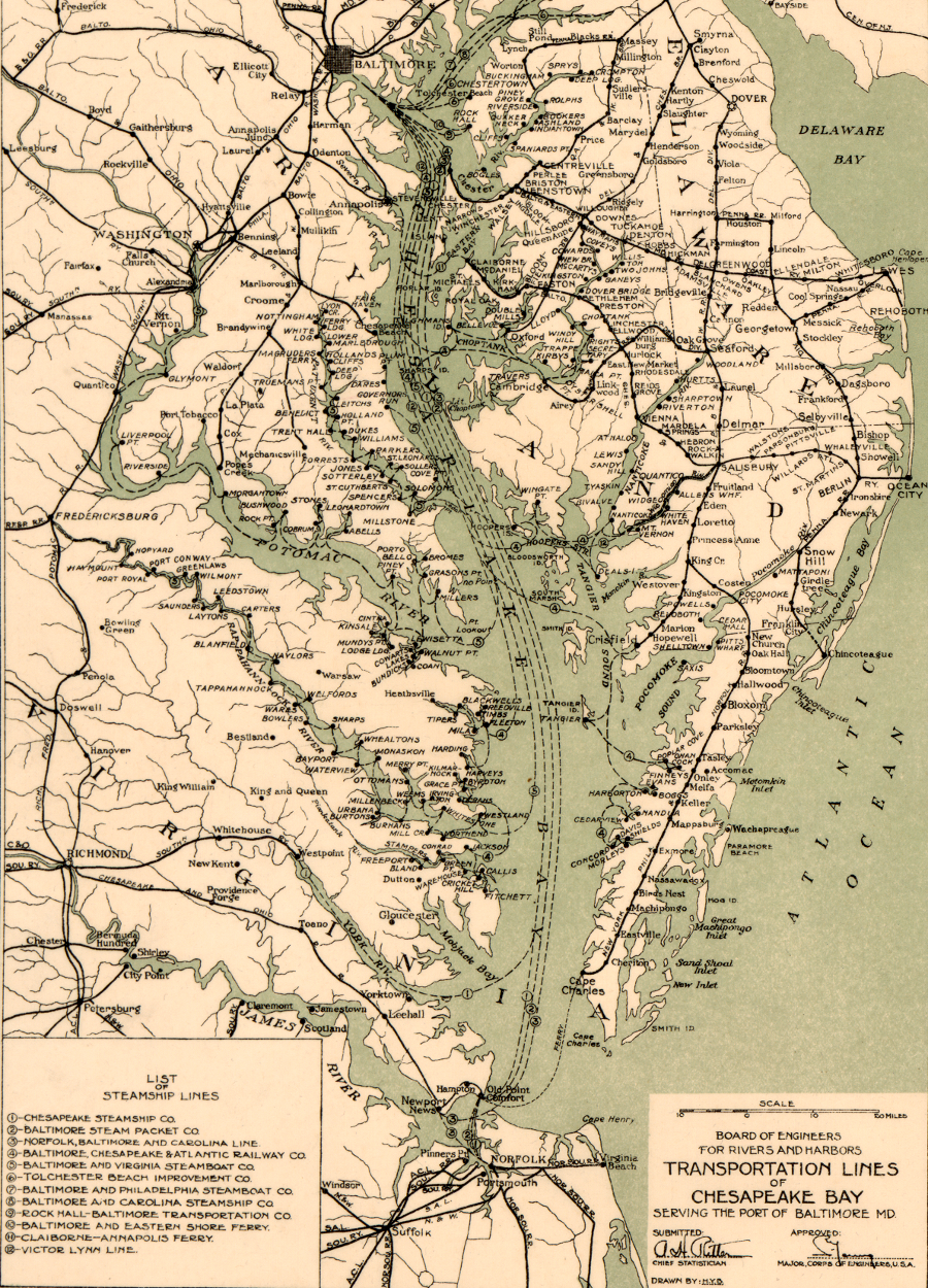 ferries linked Old Point Comfort to Baltimore in 1923, successfully competing with railroads for passengers and freight