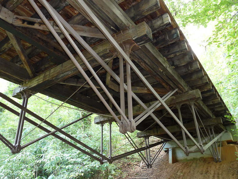 the last remaining Fink truss bridge in Virginia is now in Riverside Park in Lynchburg