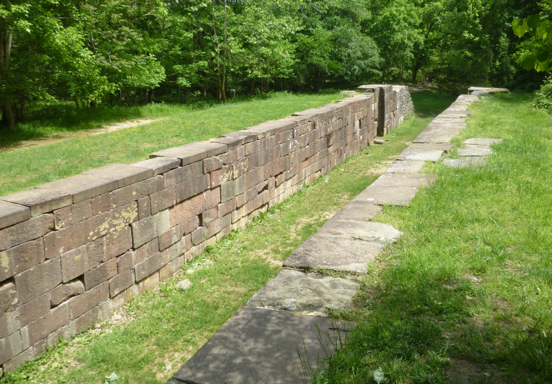 the Patowmack Canal included five locks at the downstream end of the bypass around Great Falls, to raise/lower boats 75 feet in elevation