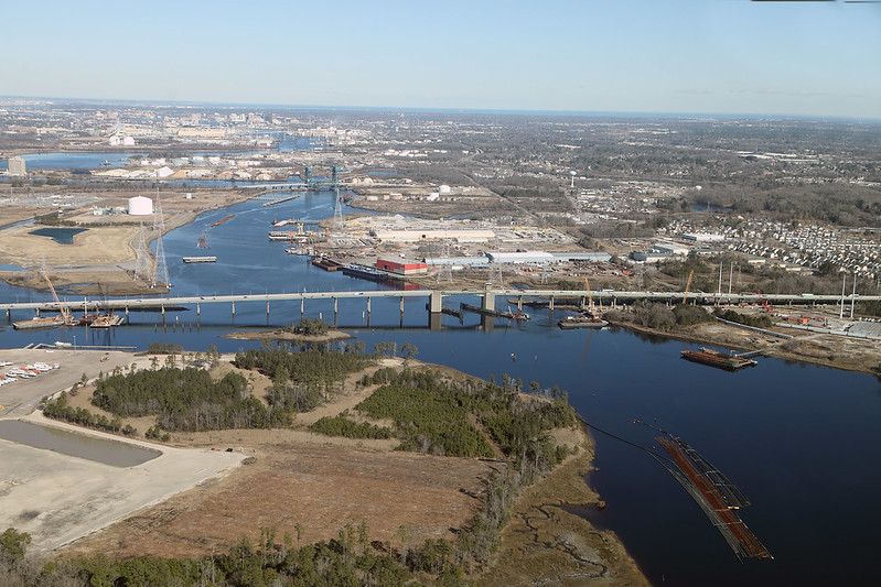 construction of the new High Rise Bridge over the Elizabeth River (January 31, 2019)