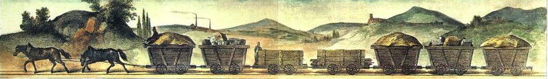 Virginia's first railroad transported coal, and mimicked European systems that relied upon horses to haul cars along the tracks