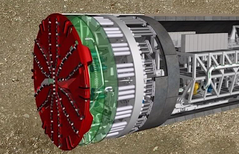 46' diameter boring machines excavated the parallel tunnels at the Hampton Roads Bridge-Tunnel