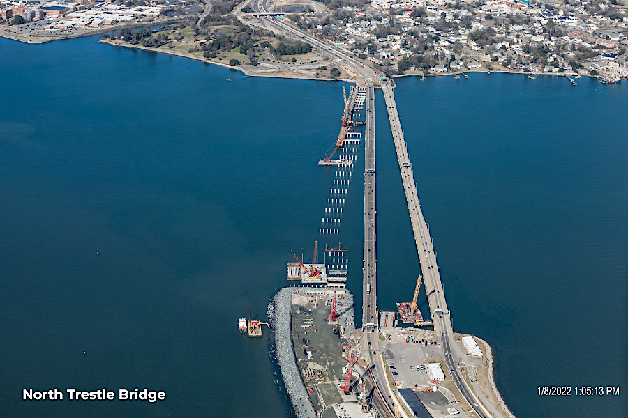 a new trestle to the North Island was under construction in 2022
