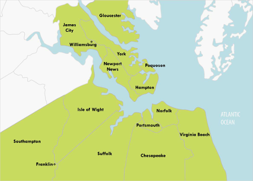 Hampton Roads Economic Development Alliance jurisdictions (2014)