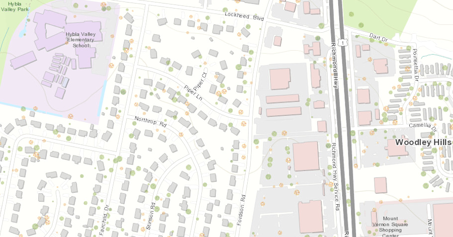 a subdivision at the site of the old Hybla Valley Airport has aviation-based street names