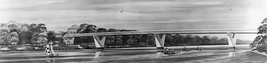 how the Three Sisters Bridge would have looked