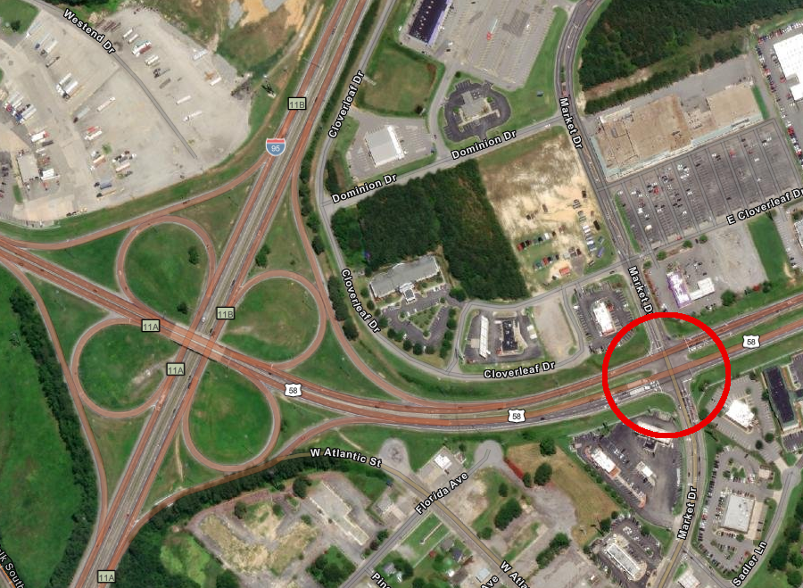 both I-95 and US 58 at Emporia are principal arterials, but the interstate has only grade-separated interchanges while US 58 has at-grade intersections