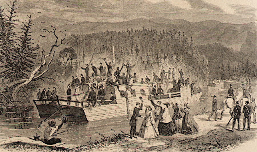 Confederate troops used the canal to travel west of Lynchburg in 1861