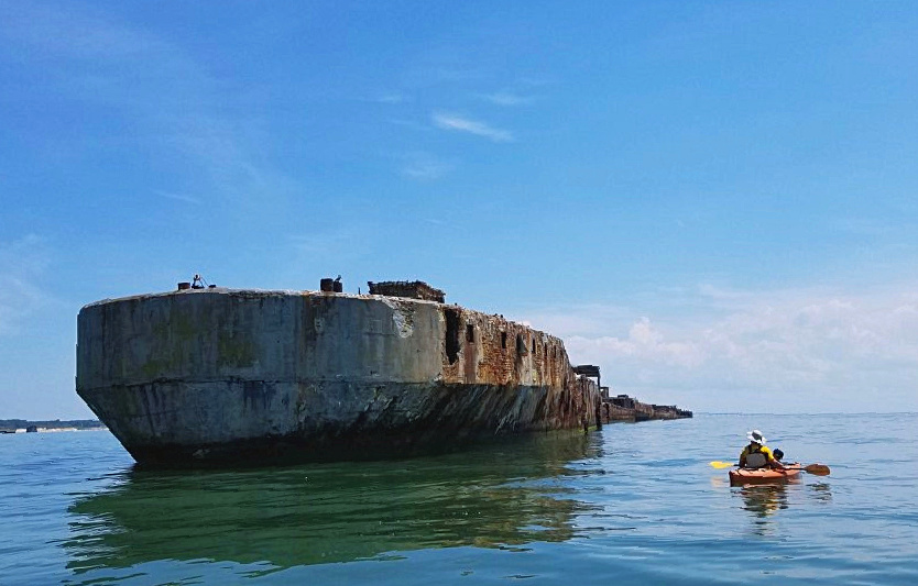 the concrete ships are now just a tourist attraction, after the Chesapeake Bay Bridge-Tunnel ended ferry operations in 1964