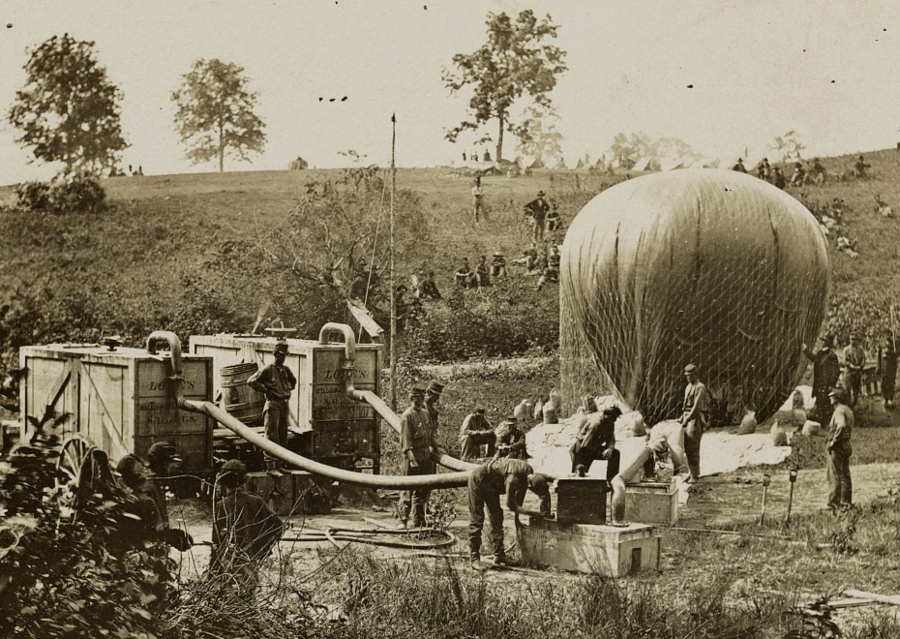 the first air operations in Richmond/Hampton Roads occurred with the inflation of the balloon Intrepid to reconnoiter the Battle of Fair Oaks (1862)
