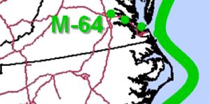 the Maritime Administration has defined the M-64 Connector as a marine highway connecting Hampton Roads to Richmond