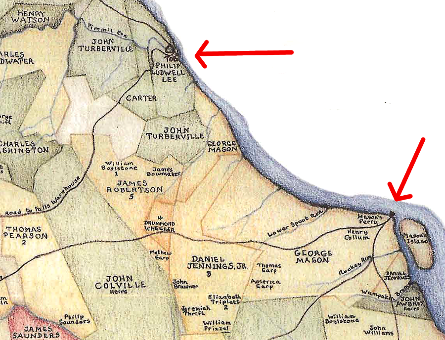 early in the 1700's, ferries crossed the Potomac River near Little Falls at Pimmit Run and Analostan Island