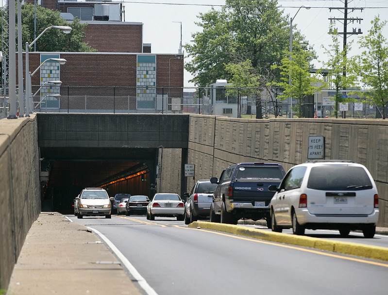 a second tunnel was added at Midtown Tunnel in 2016, so bi-directional traffic now occurs only during repairs