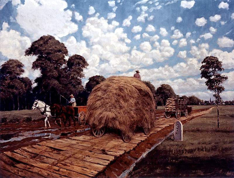 plank roads used lumber as a surface, on top of soft earth