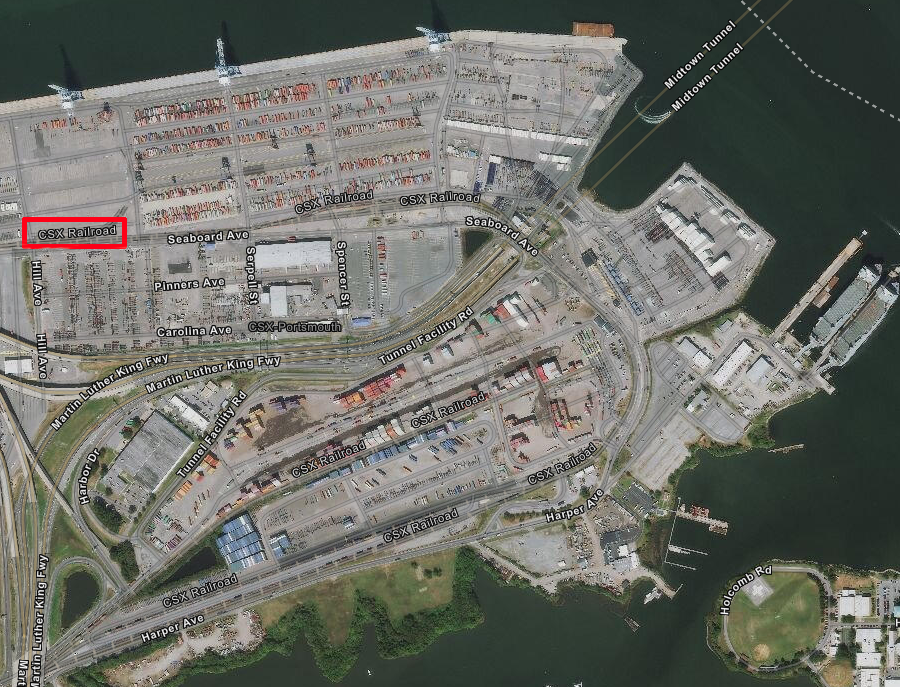 CSX acquired Seaboard Air Line, and maintains direct rail access to Portsmouth Marine Terminal (PMT) at Pinner Point