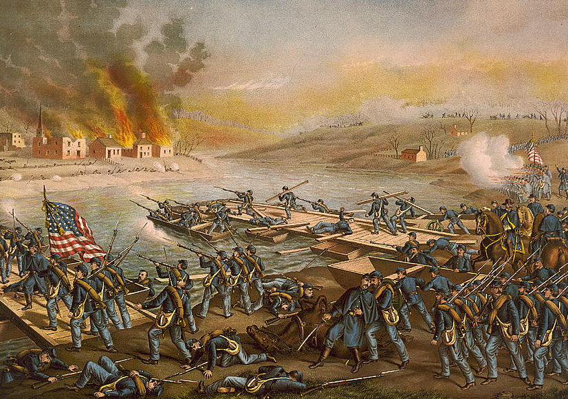Confederate sharpshooters made it difficult for Union forces to build a pontoon bridge across the Rappahannock River at the Battle of Fredericksburg