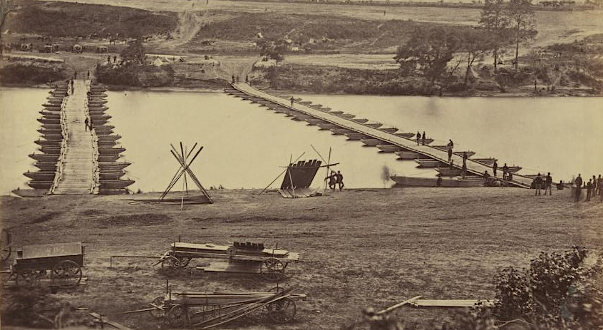 Union forces crossed the Rappahannock River again with pontoon bridges in 1863