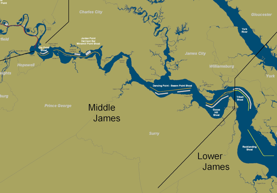 the 25' deep channel to Richmond was authorized in 1884 - but not completed until 1940