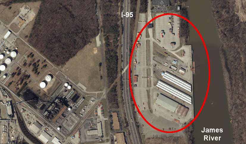 the Richmond Marine Terminal (RMT) is in the industrialized area of South Richmond