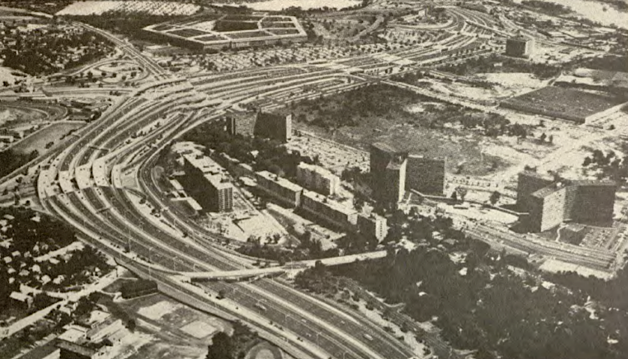 the original mixing bowl was the Washington Street/Shirley Highway interchange south of the Pentagon, but today the term is used to describe the complex I-395/I-495 interchange at Springfield