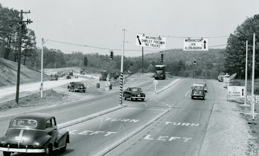 Shirley Freeway was a two-lane road between 1949-1952