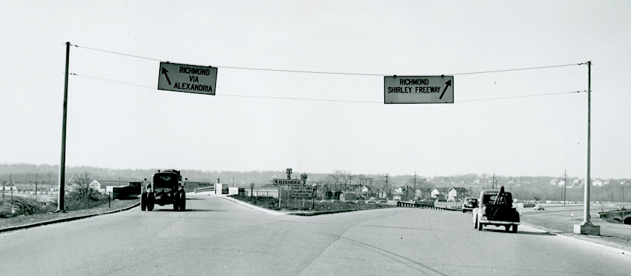 Shirley Freeway signage in 1952