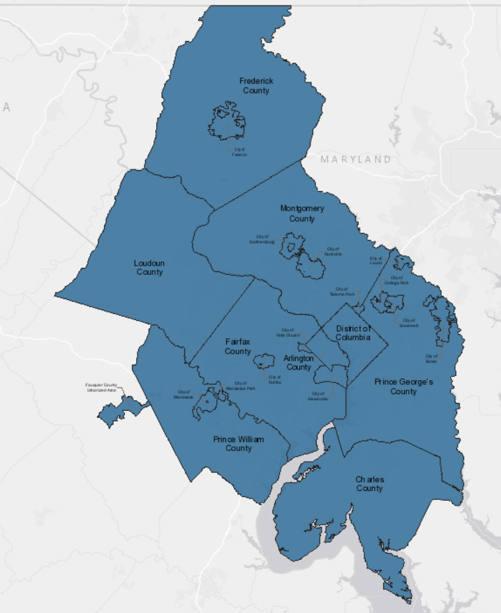 jurisdictions belonging to the Transportation Planning Board in 2022