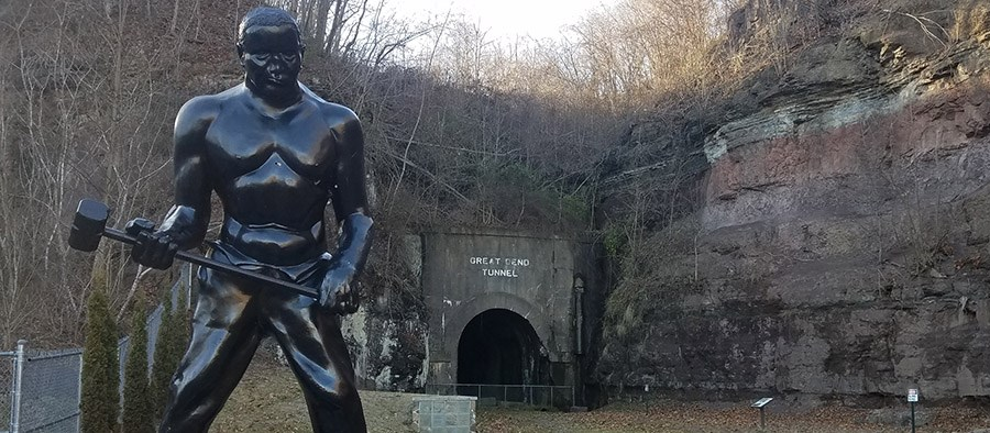 the steel drivin' men like John Henry who worked on the west end of the Blue Ridge tunnel were at the greatest risk of lung damage