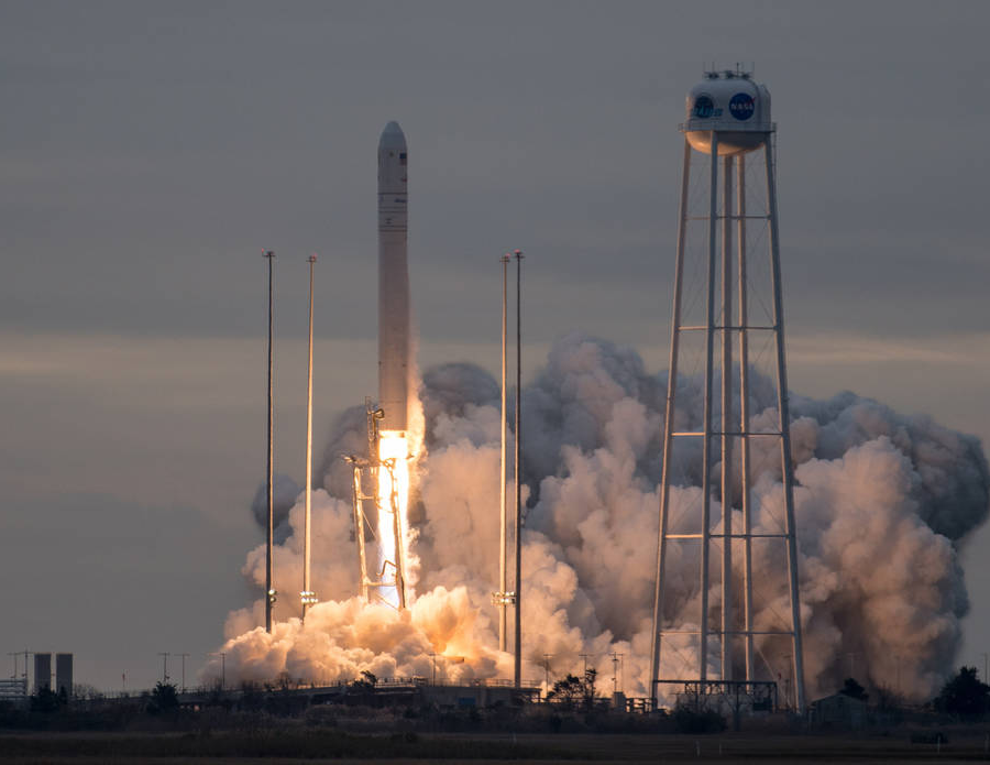 Orbital ATK launched an Antares rocket to the International Space Station from the Mid-Atlantic Regional Spaceport on November 12, 2017