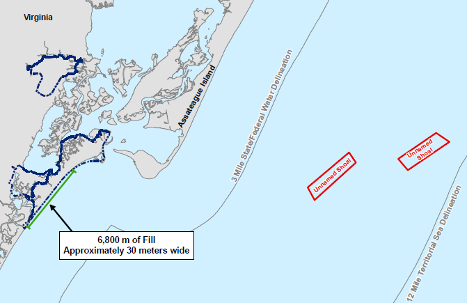 shoreline hardening at Wallops Island, to protect infrastructure