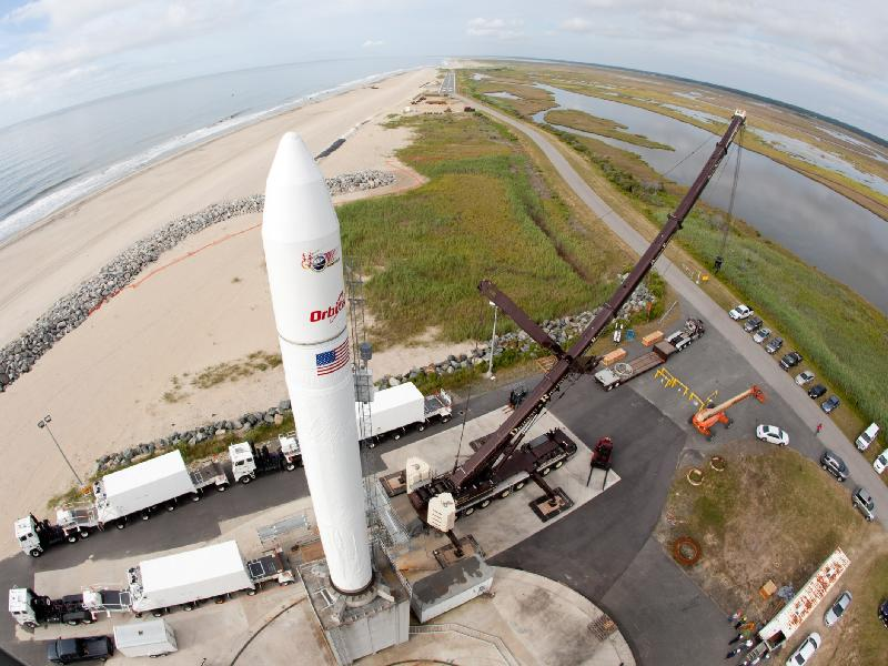 test version of Minotaur V launch vehicle at Wallops Flight Facility, in preparation for launch of LADEE to moon