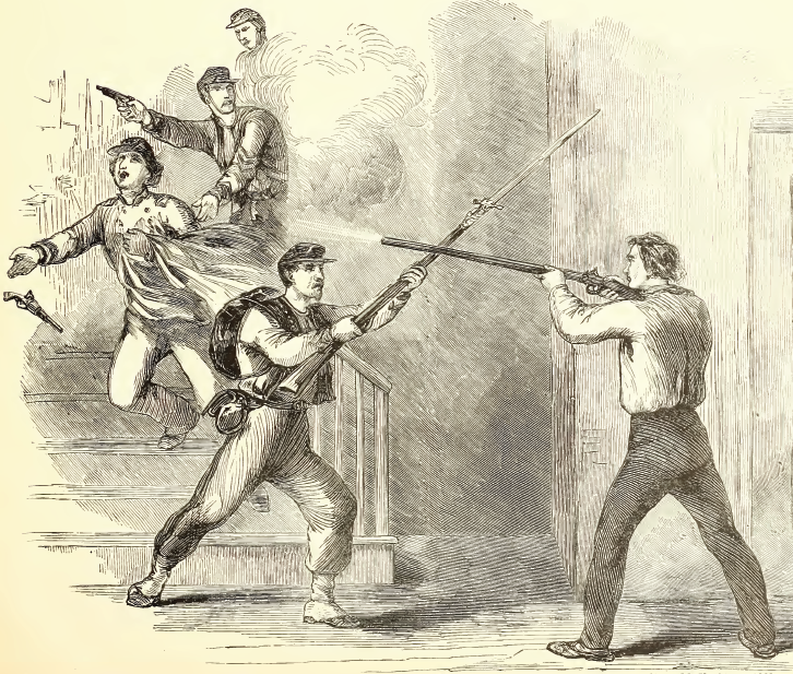 Union forces invaded Alexandria on May 24, 1861, and the colonel of the 11th New York Regiment was killed after tearing down the Confederate flag on top of a hotel on King Street in Alexandria