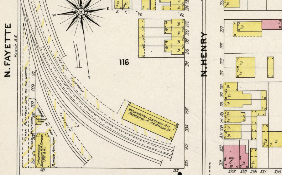 Alexandria railroad station in 1907