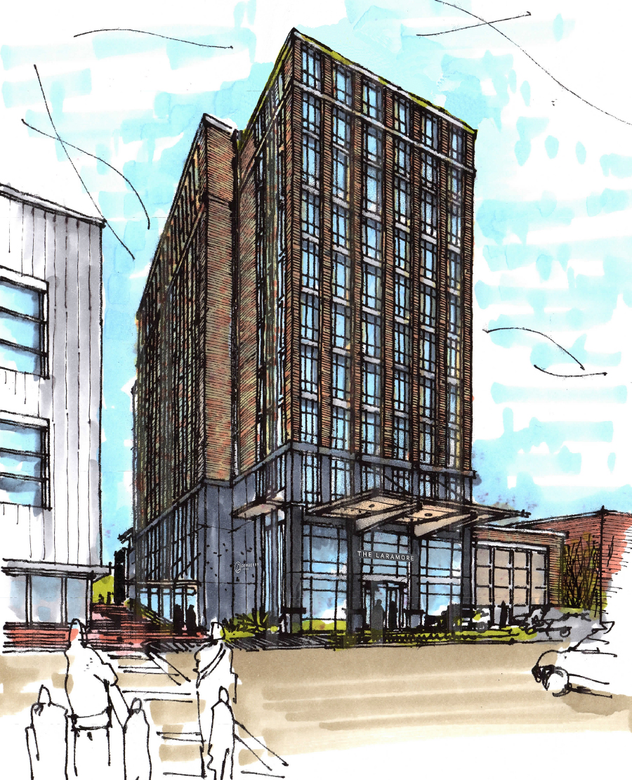 the developer briefly proposed to name the structure The Larramore