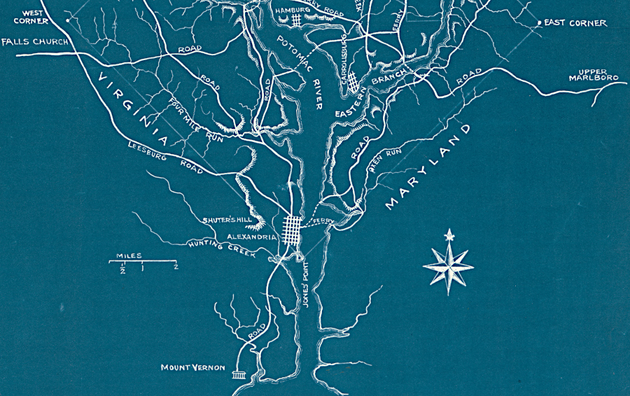 George Washington got Congress to revise the initial boundaries in the 1790 Residency Act so Alexandria could be included in the District of Columbia