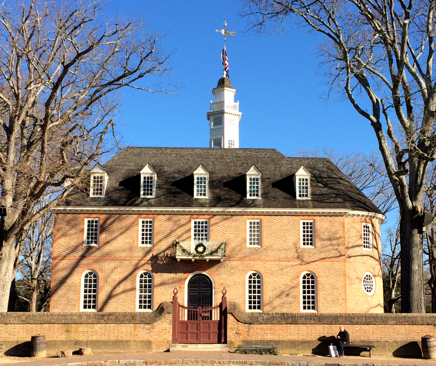 Colonial Williamsburg reconstructed a copy of the first Capitol which burned in 1747, because it had better evidence of that structure's appearance