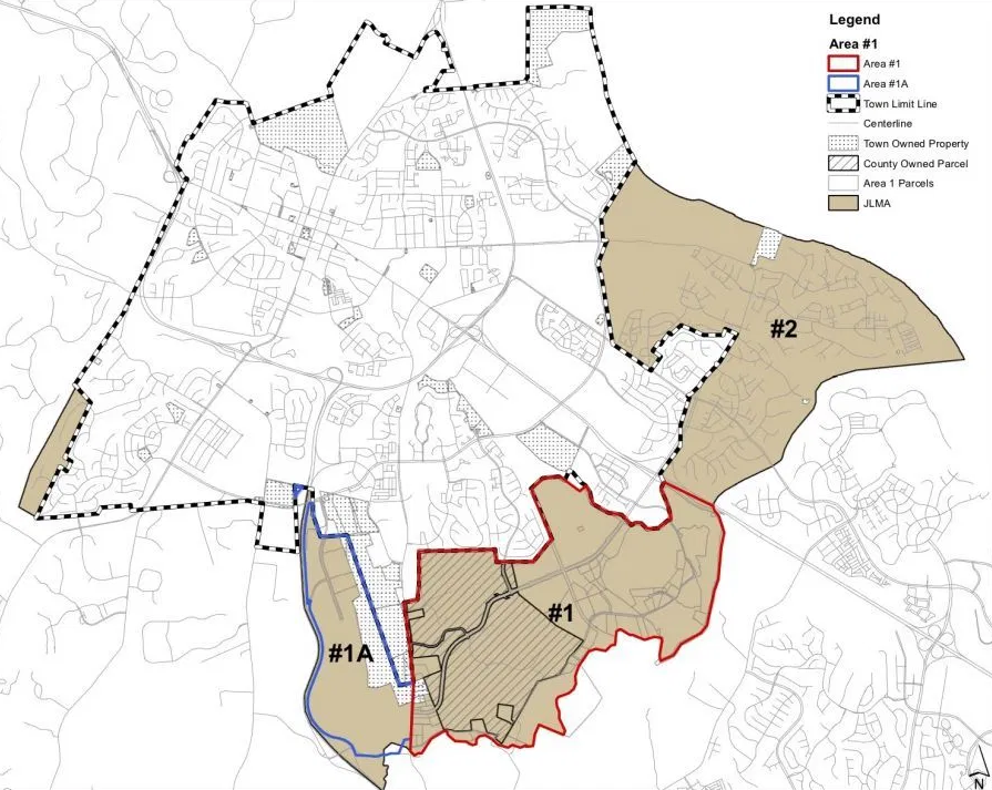 Loudoun County established a Joint Land Management Area with Leesburg and other towns to coordinate development planning and boundary line adjustments