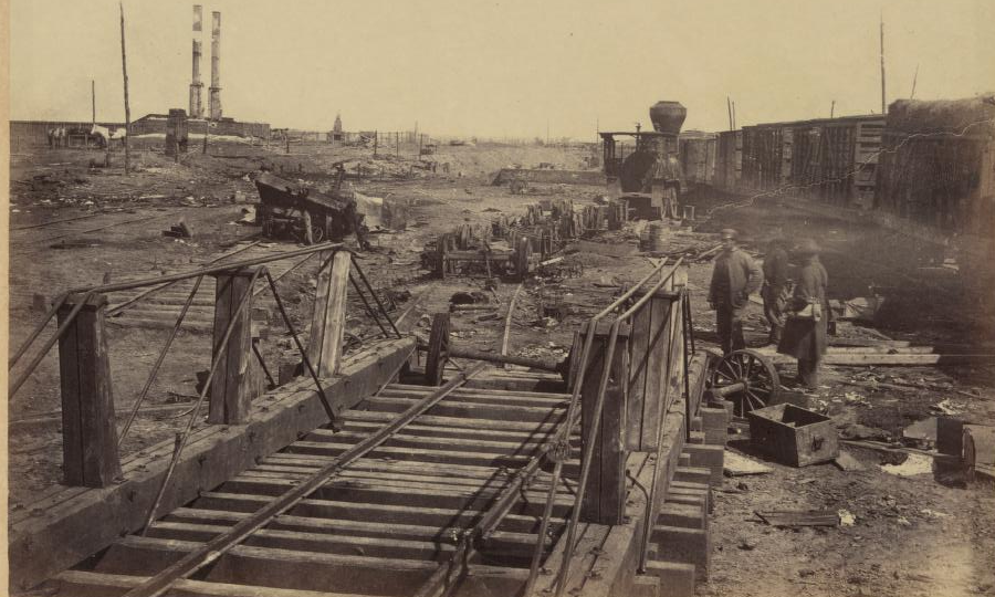 Confederates destroyed equipment at Manassas before moving to the Peninsula in March, 1862