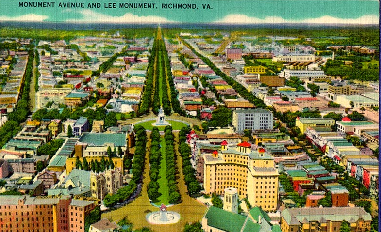 the Robert E. Lee monument was designed to be a central point on Monument Avenue