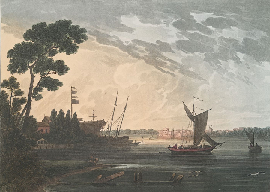 Gosport and Portsmouth were located across the Elizabeth River from Norfolk