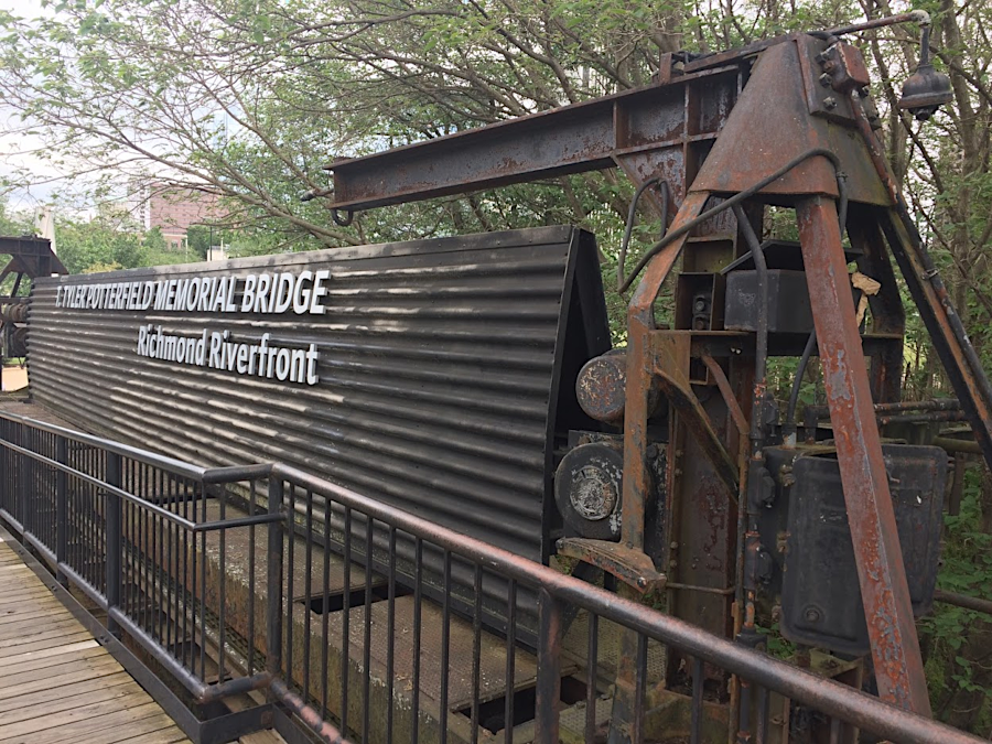 equipment used to open/close gates in the 1901 dam underneath the T. Pot Bridge has been retained