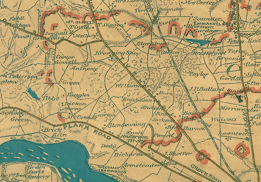 Confederates built separate lines of defense during the Civil War