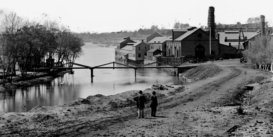 Tredegar Iron Works depended upon both free and slave labor until the end of the Civil War